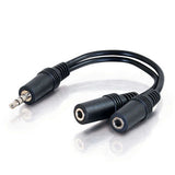 Legrand C2G 40426 | 6in Value Series One 3.5mm Stereo Male To Two 3.5mm Stereo Female Y-Cable