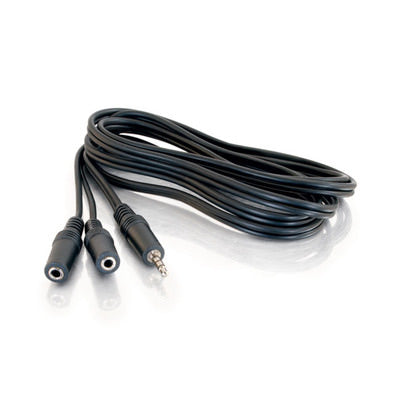 Legrand C2G 40427 | 6ft One 3.5mm Stereo Male to Two 3.5mm Stereo Female Y-Cable