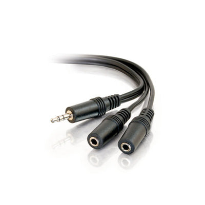 Legrand C2G 40427 | 6ft One 3.5mm Stereo Male to Two 3.5mm Stereo Female Y-Cable