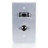 Legrand C2G 40505 | VGA and 3.5mm Audio Pass Through Single Gang Wall Plate - Brushed Aluminum
