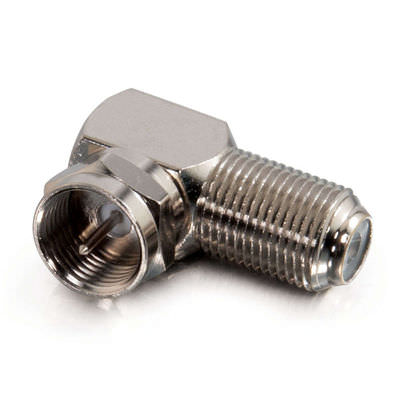 Legrand C2G 40669 | Right Angle F-Type M/F Adapter Multipack (10 pack) (TAA Compliant)