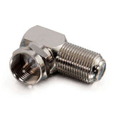 Legrand C2G 40669 | Right Angle F-Type M/F Adapter Multipack (10 pack) (TAA Compliant)