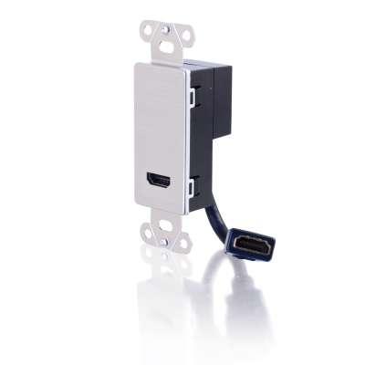 Legrand C2G 41042 | HDMI Pass Through Wall Plate - Aluminum