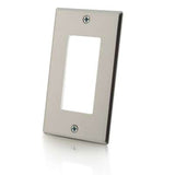 Legrand C2G 41332 | Decorative Cutout Single Gang Wall Plate - Aluminum