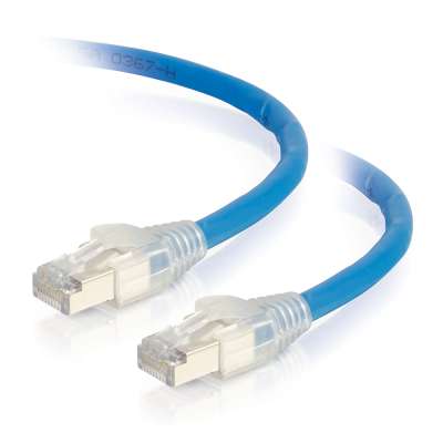 Legrand C2G 43176 | 200ft HD Base T Certified Cat6a Cable with Discontinuous Shielding - Plenum CMP-Rated - Blue