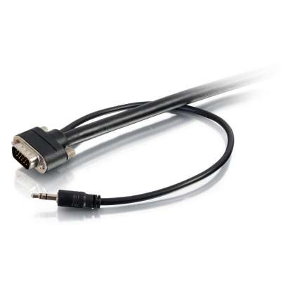 Legrand C2G 50224 | 3ft Select VGA + 3.5mm Stereo Audio A/V Cable M/M - In-Wall CMG-Rated