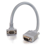 Legrand C2G 52001 | 3ft Premium Shielded HD15 SXGA M/M Monitor Cable with 90° Upward-Angled Male Connector