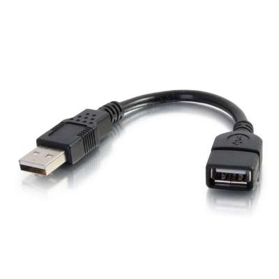 Legrand C2G 52119 | 6 inch USB 2.0 A Male to A Female Extension Cable