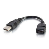 Legrand C2G 52119 | 6 inch USB 2.0 A Male to A Female Extension Cable
