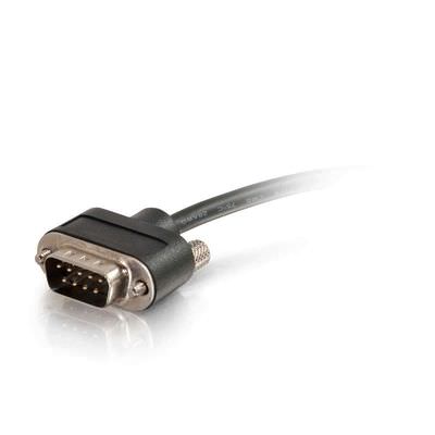 Legrand C2G 52167 | 10ft Serial RS232 DB9 Null Modem Cable with Low Profile Connectors M/M - In-Wall CMG-Rated
