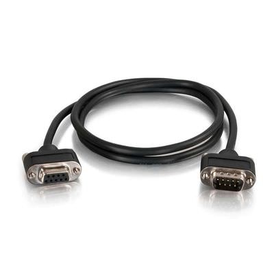 Legrand C2G 52186 | 12ft Serial RS232 DB9 Null Modem Cable with Low Profile Connectors M/F - In-Wall CMG-Rated