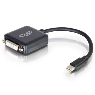 Legrand C2G 54311 | 8in Mini Display Port Male to Single Link DVI-D Female Adapter Converter - Black