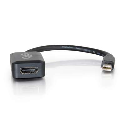 Legrand C2G 54313 | 8in Mini Display Port Male to HDMI Female Adapter Converter - Black