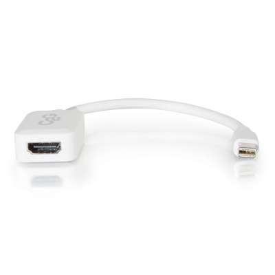 Legrand C2G 54314 | 8in Mini Display Port Male to HDMI Female Adapter Converter - White