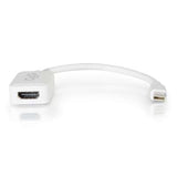 Legrand C2G 54314 | 8in Mini Display Port Male to HDMI Female Adapter Converter - White