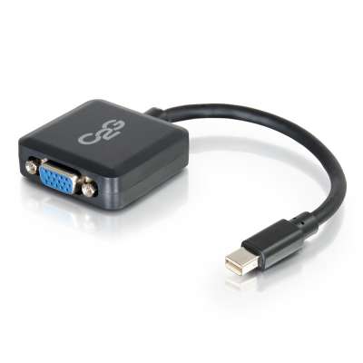Legrand C2G 54315 | 8in Mini Display Port Male to VGA Female Active Adapter Converter - Black