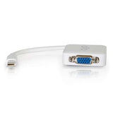 Legrand C2G 54316 | 8in Mini Display Port Male to VGA Female Active Adapter Converter - White