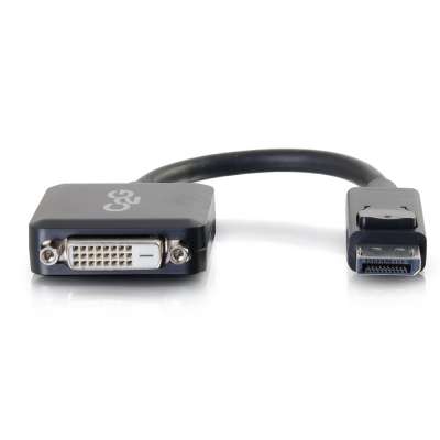 Legrand C2G 54321 | 8in Display Port Male to Single Link DVI-D Female Adapter Converter - Black