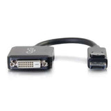Legrand C2G 54321 | 8in Display Port Male to Single Link DVI-D Female Adapter Converter - Black