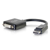 Legrand C2G 54321 | 8in Display Port Male to Single Link DVI-D Female Adapter Converter - Black
