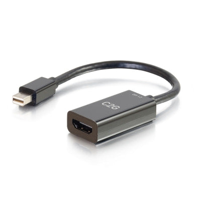 Legrand C2G 54430 | 8in Mini Display Port Male to HDMI Female Passive Adapter Converter - 4K 30Hz