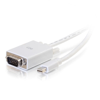 Legrand C2G 54681 | 10ft Mini Display Port Male to VGA Male Active Adapter Cable - White
