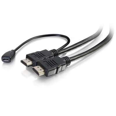 Legrand C2G 56792 | 15ft High Speed HDMI Cable with Built-In Power Inserter - 4K 60Hz