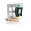 Legrand C2G 60029 | RapidRun Double Gang Integrated VGA (HD15) + 3.5mm + Composite Video + Stereo Audio + (4) Keystone Wall Plate - Brushed Aluminum