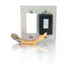 Legrand C2G 60041 | RapidRun Double Gang Integrated VGA (HD15) + 3.5mm + Composite Video + Stereo Audio + Wall Plate - White