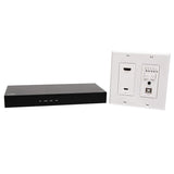 Legrand C2G C2G30011 | HDMI HDBaseT + USB-C, 3.5mm, and USB-B to A over Cat Extender Dual Gang Wall Plate Transmitter to Box Receiver - 4K 60Hz