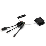 Legrand C2G C2G30029 | Retractable Universal Mount 4K HDMI Dongle Adapter Ring with Color Coded Mini Display Port, Display Port, and USB-C