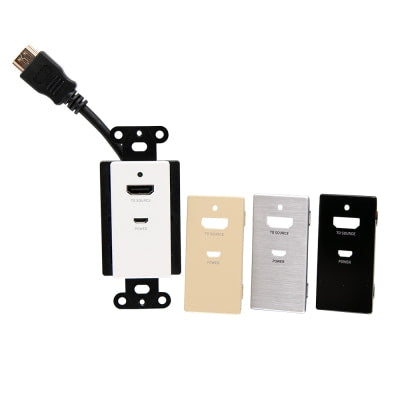 Legrand C2G C2G42395 | HDMI Inline Signal Booster Decorative Wall Plate with Interchangeable Covers - 4K 60Hz