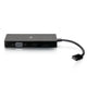 Legrand C2G C2G54454 | USB-C Multiport Adapter, 4-in-1 Video Adapter with HDMI, Display Port, DVI, & VGA - 4K 60Hz