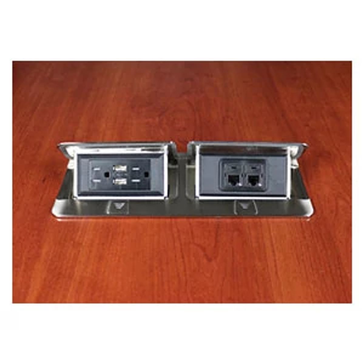 Legrand DQFP15UST-2A | DUAL FLIP UP, 15A TR DUPLEX, with USB, STAI