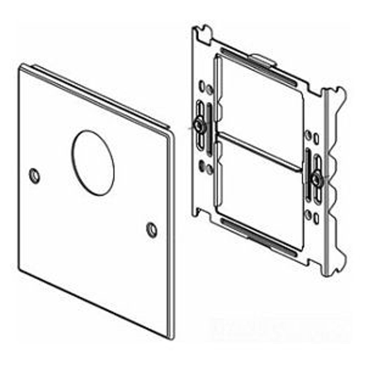 Legrand G4047AX | 4047 Two-Gang Cover Single Round Opening Fitting