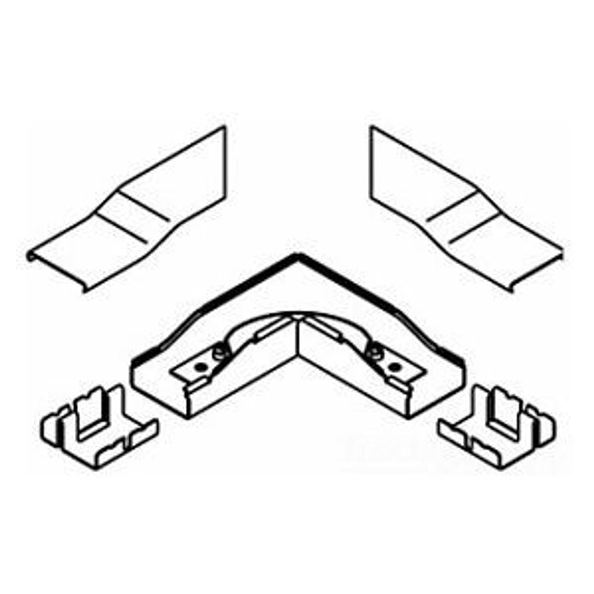 Legrand V2411DFO | 2400D Series& Raceway Radiused Divided Flat Elbow