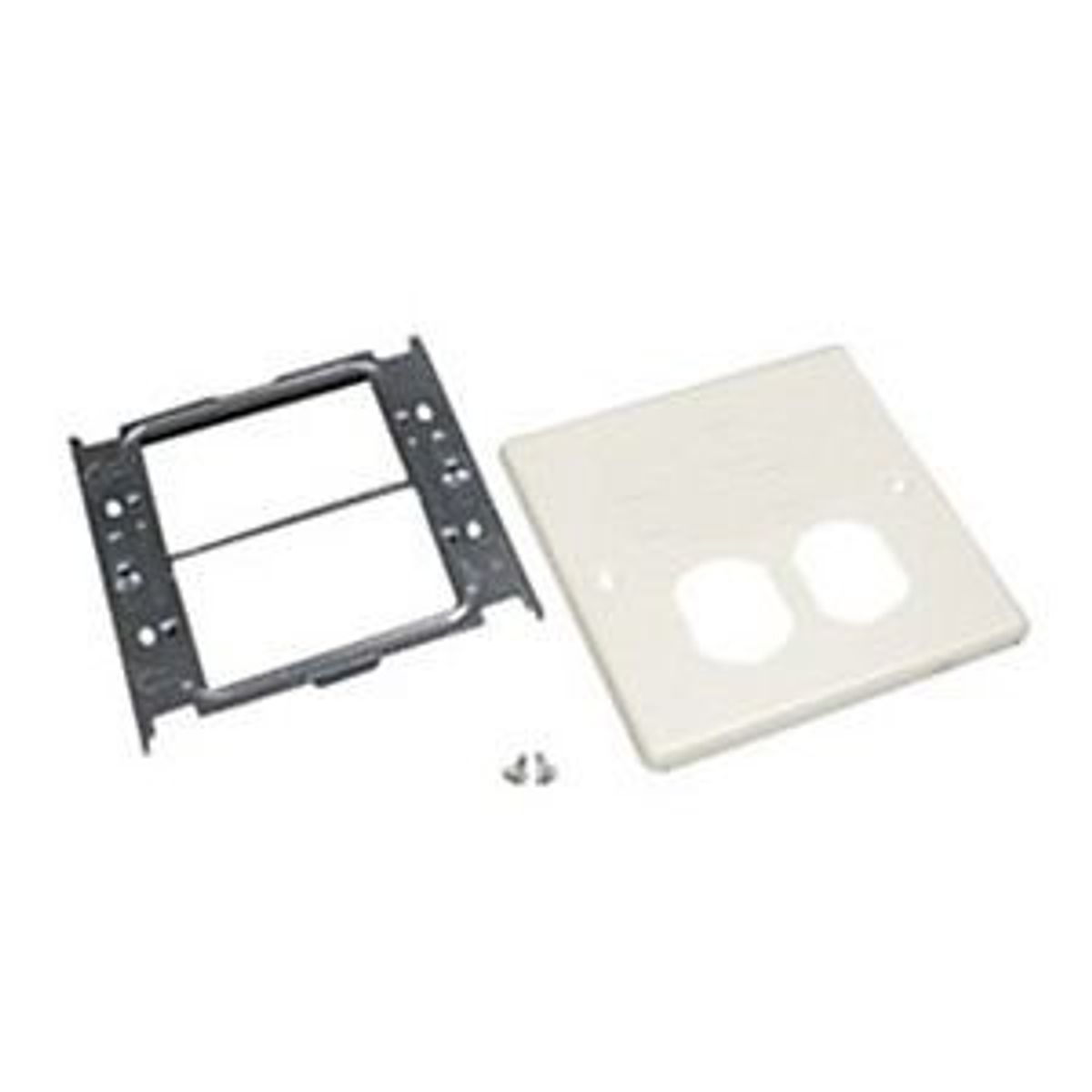 Legrand V4047BX | Overlapping Cover Duplex Receptacle, Ivory, 2-Gang