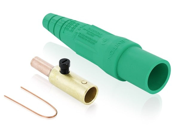Leviton 16D28-UG | 16 Series Male Plug, 3/0 - 4/0 AWG, Crimp Tube Termination