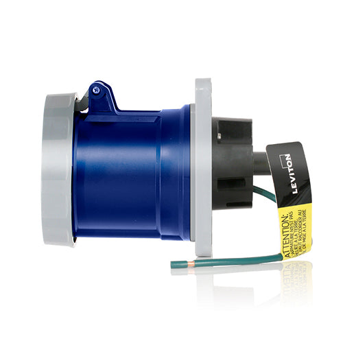 Leviton 360R6WLEV | LEV Series IEC Pin & Sleeve Receptacle