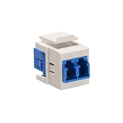 Leviton 41085-SLW | QuickPort Fiber Optic LC Adapter, zirconia Ceramic Sleeve, White