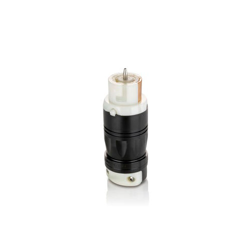 Leviton CS816-4C | 50 Amp, 480 Volt, Black & White Locking Connector, Industrial Grade