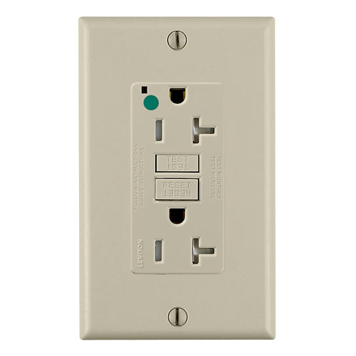 Leviton GFTR2-HGI | 20 Amp Smartlockpro® Gfci Receptacle/Outlet, Hospital Grade, Tamper-Resistant