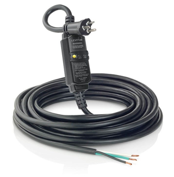 Leviton GSCA2-37E | 20 Amp GFCI Cord Set, 37 Foot 3 Inches, Automatic Reset