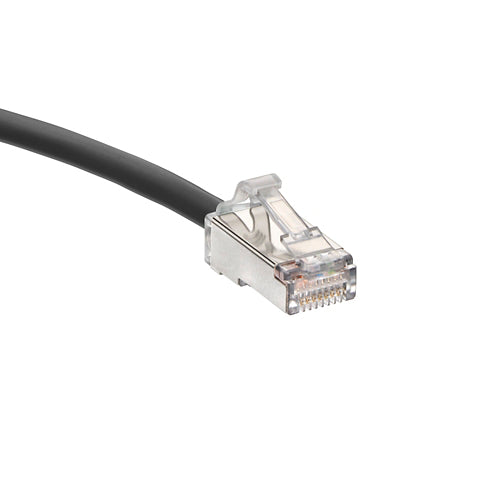 Leviton H6A10-02E | Cat 6A Small Diameter High-Flex Patch Cord, 2 Ft (0.6 M), Black