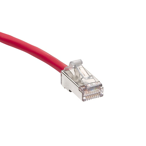 Leviton H6A10-02R | Cat 6A Small Diameter High-Flex Patch Cord, 2 Ft (0.6 M), Red