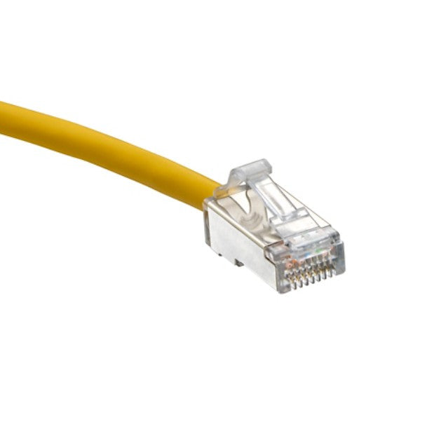 Leviton H6A10-3Y | Cat 6A Small Diameter High-Flex Patch Cord, 3 ft (0.91 m), Yellow