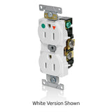 Leviton Manufacturing 8200-IGI | 15 AMP Isolated Ground Duplex Receptacle/Outlet, Hospital Grade, Self-Grounding