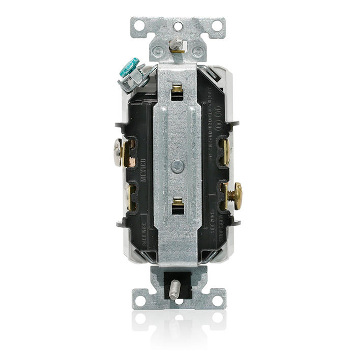 Leviton Manufacturing 8200-IGI | 15 AMP Isolated Ground Duplex Receptacle/Outlet, Hospital Grade, Self-Grounding