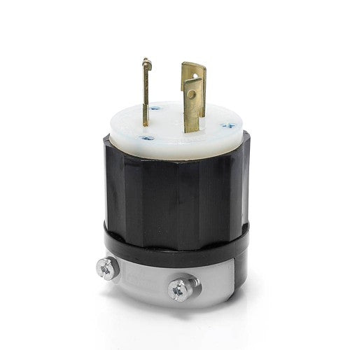 Leviton Manufacturing Co 3721 | Locking Plug, 20 Amp, 347 Volt, Industrial Grade, Black & White
