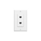 Leviton Manufacturing Co 40144-W | Decora Telephone Wall Jack Assembly, 6P4C + 6P4C, Screw Terminals, White
